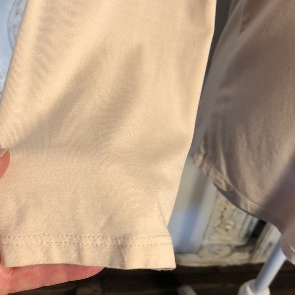 Emerette Deep V Neck Long Sleeve Soft Basic Jersey Knit Top Size Large - Picture 6 of 10